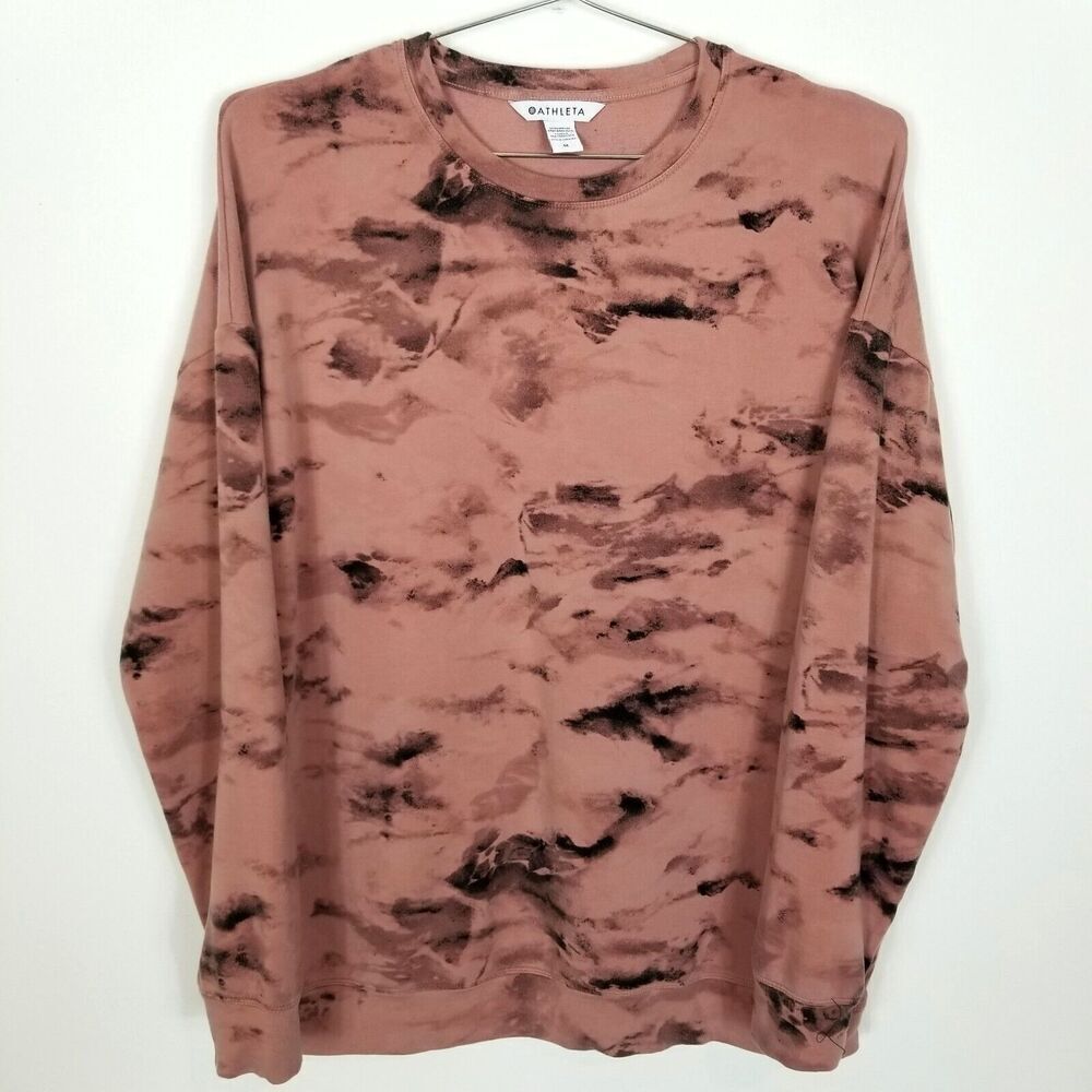 Athleta Palermo‎ Balance Printed Sweatshirt Womens Size M  Dyed Pullover